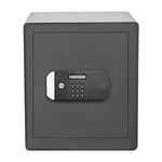 Yale Large Maximum Security Fingerprint Safe, Sold Secure Silver, Secured by Design approved, Digital Keypad, LED Light Indicators, Steel Locking Bolts, Emergency Override Key – YSFM/400/EG1