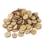TOYANDONA 100pcs Round Wood Piece Photography Prop DIY Creative Simple Photo Prop Wood Piece with Desiccant for Wedding Festival Party (Small Size, About 1-3cm)