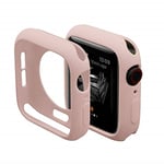 Compatible with Apple Watch Series SE 6/5/4, 41 mm, ultra-thin, soft, shock-resistant TPU bumper case for sand pink