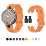 Armband för -garmin Lily Smart Watch Armband 14mm Silikon Armbandsrem Black