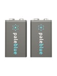 paleblue 9V USB Rechargeable Smart Batteries - 2 Pack