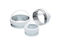 KitchenCraft Fluted Pastry / Cookie Cutters with Plastic Handles, Stainless Steel, Set of 3, Silver, 7.8 cm*14.0 cm*11.0 cm
