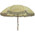Parasoll Med Fransar 200 cm, Gul