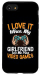 Coque pour iPhone SE (2020) / 7 / 8 J'adore quand ma copine me laisse jouer à des jeux vidéo