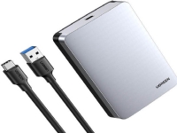 Ugreen 2,5'' SATA 3.0 6Gbps HDD-kabinett grå + USB-kabel - USB typ C 0,5 m (CM300)