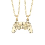 Magnetisk Game Controller Halsband Par Game Controller Hänge Kedja Alla hjärtans dag present guld
