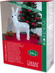 Battery LED Acrylic Reindeer - 24 LEDs - 32cm high - 3D Christmas Decoration -