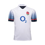 NAYOU Men's Rugby jersey,2017 England home/away Rugby Polo Shirt Training T-shirt,Supporter Football Sport Top,Best birthday gift-White-XL