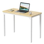 CubiCubi Bureau Informatique Ordinateur - 80 * 40 * 73 cm Simple Petite Moderne Table, Style Industriel Economiser Espace, Bureaux Etudier Ecriture pour Bureau, Domicile, Chambre, Salon, Beige