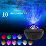 MOQIANG Star Projector, LED Star Projector Lights Ocean Wave Projector Night Light with Built-in Music Speaker and Remote Controller Suitable for Bedroom Decoration, Kids Party, Dance Floor, Ceiling