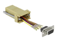 Delock Adapter Sub-D 9 Pin Female To Rj45 Female Assembly Kit - Seriell Adapter - Db-9 (Hona) Skruvbar Till Rj-45 (Hona) - Grå