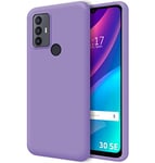 Tumundosmartphone Coque Silicone Liquide Ultra Douce pour TCL 30 Se / 30E/306 Couleur - Violet