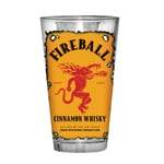 Silver Buffalo FBW10366 Fireball Whiskey Label Pint Glass, Multicolor