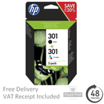 Genuine HP 301 Ink Cartridge Combo Pack for HP Deskjet 2000
