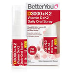 BetterYou Vitamin D3000 + K2 Daily Oral Spray - 12ml