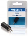 Valueline  Stereo Audio Adapter 2.5 mm, Hane - 3.5 mm Hona