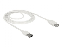 Delock Easy - USB-förlängningskabel - USB (hane) vändbar till USB (hona) - USB 2.0 - 2 m - vit