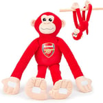 Arsenal FC Hanging Monkey 47 cm Officially Licensed Football Soft Toy Plush For Adults And Kids