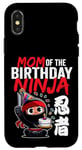 Coque pour iPhone X/XS Maman de l'anniversaire Ninja mignon thème japonais Bday