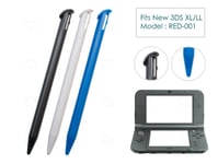 3 x Black White Blue Plastic Pen Stylus for Nintendo - ̗̀new ̖́ 3DS XL/LL 2015+