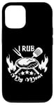 iPhone 13 Funny Text I Rub My Meat BBQ Dad Offset Smoker Pit Accessory Case