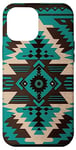 Coque pour iPhone 12 Pro Max Motif aztèque amérindien turquoise du sud-ouest