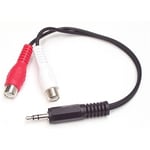 StarTech.com Câble adaptateur audio Mini-Jack 3,5 mm mâle vers 2x RCA femelle - 15 cm - Cordon Mini Jack RCA (MUMFRCA)[L629]
