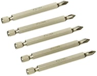 KS Tools 911.7730 - Boîte de 5 Embouts de Vissage PHILLIPS®, L.75 mm - 1/4'' - PH1 - En Acier Spécial