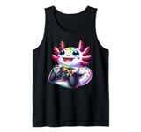 Gamer Axolotl Kawaii Axolotl Anime Gaming Funny Video games Tank Top