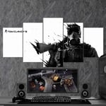 TOPRUN Wall art picture 5 pieces Modern Painting Prints on canvas Tom Clancy’s Rainbow Six Siege For Living Room Decoration Poster 150 x 80cm Frame