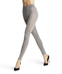 FALKE Women's Softmerino W LE Wool Cotton Thick Plain 1 Pair Leggings, Grey (Light Grey Melange 3830), S