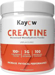 KAYOW Unflavoured Micronized Creatine Monohydrate Powder 100 Servings 300G | Glu