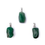 Jadeite Gemstone Pendant Pin Drilled 5 Pc ±1-2.5 Cm