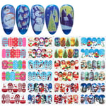 Christmas Nail Stickers Transfer Decal Xmas Cartoon Manicure Too N2