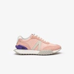 Lacoste Sneakers L-Spin Deluxe femme en mix matières Taille 35.5 Rose Clair/blanc