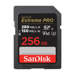Secure Digital SDXC 256 GB SanDisk Extreme Pro, 280/100 MB/sek, Class 10, UHS-II U3, V60