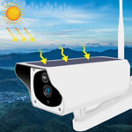 T1-2 Version WiFi 2 mégapixels Caméra de surveillance solaire HD étanche extérieure sans batterie et mémoire, prise en charge de la vision nocturne infrarouge et de la détection de mouvement / alarme et interphone