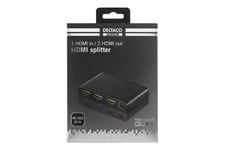 DELTACO PRIME HDMI-245 - video/audiosplitter - 2 portar