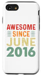 iPhone SE (2020) / 7 / 8 Vintage Awesome Since June 2016, 8th Birthday Case