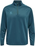 hummel Unisex Hmlcore Xk Half Zip Poly Sweat Sweatshirt Blue Coral