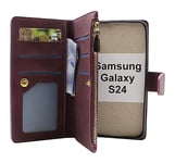 XL Standcase Lyxfodral Samsung Galaxy S24 5G (SM-S921B/DS) (Vinröd)