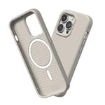 RhinoShield Coque Compatible avec [iPhone 14 Pro] | SolidSuit Compatible avec Magsafe - Coque Fine avec Technologie d'absorption des Chocs et Finition Premium Mate - Beige Coquillage