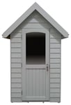 Forest Garden Overlap Retreat Shed - 6x4ft, Grey, Installed Grey