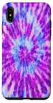 iPhone XS Max Tie Dye Blue & Purple Burst Design Great Women's, Men, Girls Case