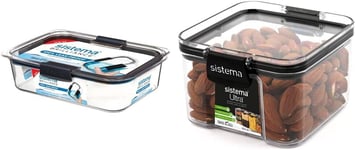 Sistema Brilliance Food Storage Container, 2 Litre, Grey/Clear & Ultra Tritan A
