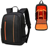 Camera Backpack, Photography Package Camera Bag Backpack, With multiple compartments, Waterproof Shockproof, Backpack for CameraGDF,Grey (Color : Orange, Size : Orange)