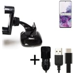 Car holder windshield dashboard for Samsung Galaxy S20 Ultra charger Cell phone 