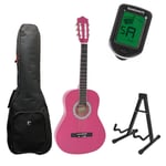 DiMavery AC-303 Spansk Gitarr 3/4 Starter Kit (Rosa)