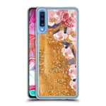 Head Case Designs Official Monika Strigel Rose My Garden Gold Clear Hybrid Liquid Glitter Compatible for Samsung Galaxy A70 (2019)