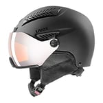 uvex Hlmt 600 Visor - Ski Helmet for Men and Women - Visor - Individual Fit - Black Matt - 55-57 cm